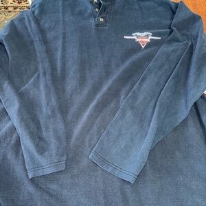 HARLEY DAVIDSON SIZE 2XLARGE BLACK LING SLEEVE 3 BUTTONS ON CHEST. NEW MEXICO